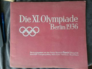 Die 11 Olympiade Berlin 1936 Firma Frank Söhne,  Seltenes Sammelbilderalbum