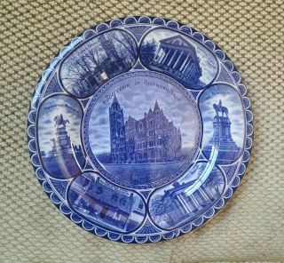 Vintage Rowland & Marsellus Co Richmond Va Blue & White Souvenir Plate