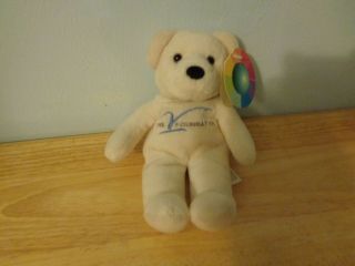 Vintage 1999 Tidbit Russ Bear The V Foundation Glaxo Oncology Cancer Research