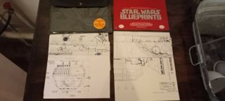 Vintage Star Wars Return Of The Jedi Blueprints 15 In Pouch 1977 Set Dc