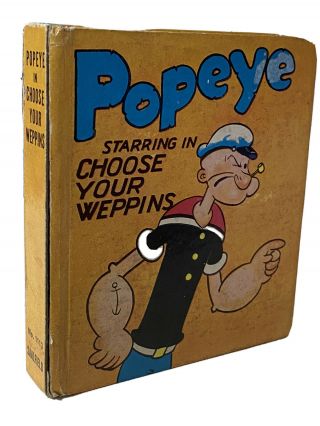 Popeye Starring In Choose Your Weppins Vtg 1935 Blb 1113
