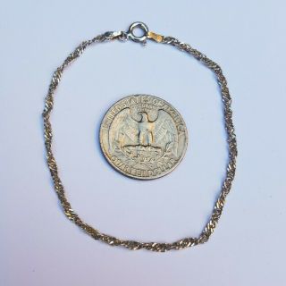 Vintage Italy Milor 925 Sterling Silver Chain 7” Bracelet 1.  57g