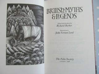 BRITISH MYTHS AND LEGENDS - A THREE VOLUME FOLIO SOCIETY BOX SET 3