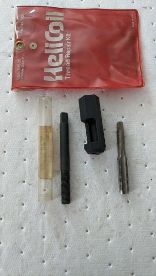 Vintage Helicoil Thread Repair Kit Size: 7/16 - 20 Part (no.  5528 - 7) Made In Usa