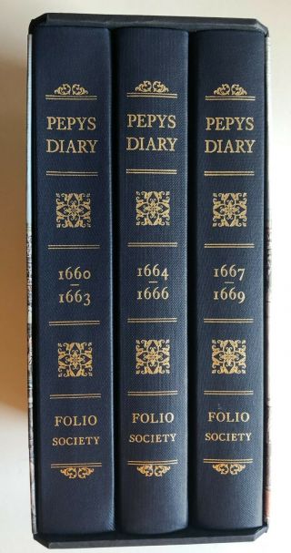 Quality Pepys Diary 1660 - 1669 Three Volumes Folio Society