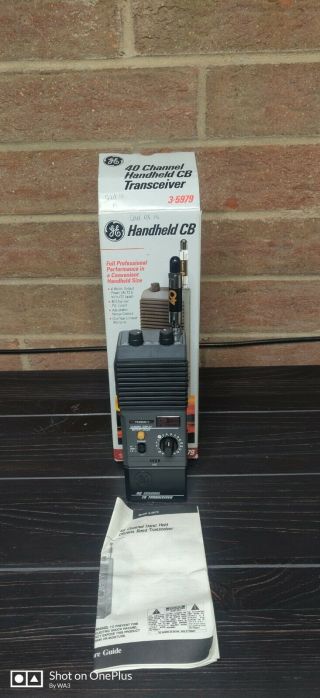 Vintage Ge 40 Channel Cb Transceiver Handheld 3 - 5979c