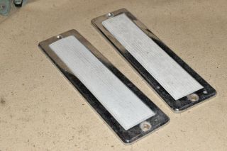 2 Vintage Stainless Boat Safety Step Pads - 1960 
