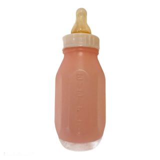 Vintage Evenflo Pyramid Plastic Pink Baby Bottle 4 Oz With Nipple