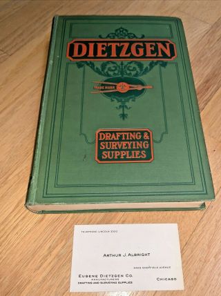 1931 Dietzgen Drafting & Surveying Supplies W/ Sample Paper & 1940 Price List