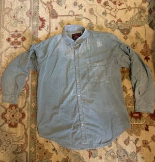Vintage Destroyed Gramicci Mens Large Nylon Long Sleeve Button Down Hiking Shirt