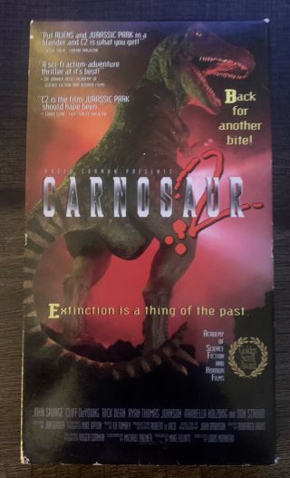 Carnosaur 2 Vhs 1995 Vintage Horror Sci - Fi Rare Play