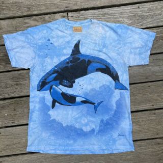 Vintage The Mountain T Shirt Size Medium Orca “killer” Whales 2004