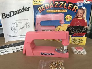 Bedazzler Pink Stud Setting Craft Machine 1976 Vintage W/ Box