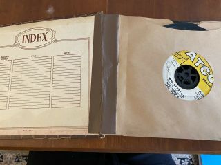Vintage Old (8) 45 Rpm Records In Book With Sleeves