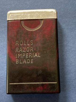 Vintage Rolls Razor Imperial Blade w/ Bakelite Case Made in England 2