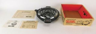 Vintage Hamilton Beach " Fifth Burner " Portable Heating Range W/box - Instructions