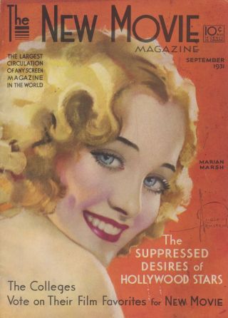Movie Sept 1931 Marian Marsh By Armstrong Vg - Vg,