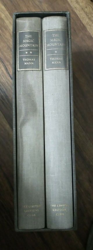 The Limited Editions Club The Magic Mountain By Thomas Mann 2 Volume Set In Slip