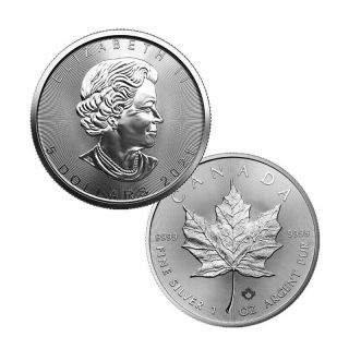 2021 1 Oz Canadian Silver Maple Leaf $5 Coin 9999 Fine Silver Uncirculated