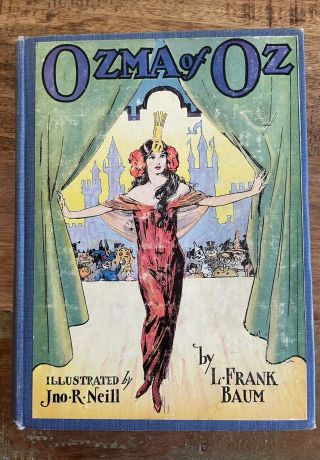 Antique " Ozma Of Oz " Book Hardcover L Frank Baum 1907 Reilly & Lee Wizard Of Oz