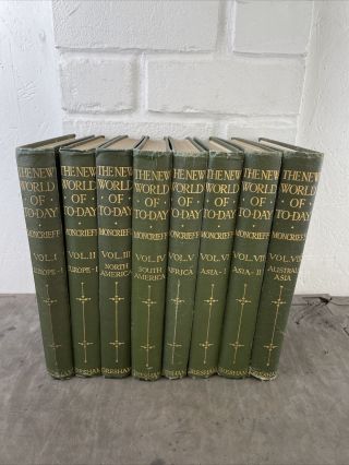 The World Of Today Vintage Books 8 Volumes I - Viii - 1920 A R Hope Moncrieff