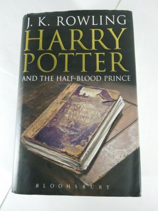 1st Uk Edition Harry Potter And The Half - Blood Prince Hcdj J.  K.  Rowling Misprint