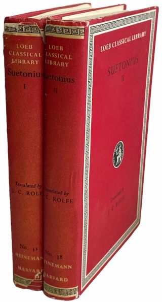 Suetonius: Vols.  I & Ii (loeb Classical Library,  No.  31,  38) Vg Hardcover Set