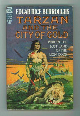 Tarzan & The City Of Gold 7.  0 Burroughs Frazetta Cover Ace - F - 205 Ow Pgs 1963