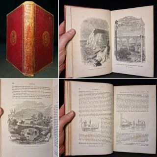 1852 Our Iron Roads History Construction Railways Illustrations Trains Scarce
