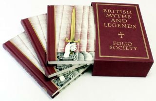 British Myths And Legends - Folio Society 1998 - 3 Volumes With Slip Case.