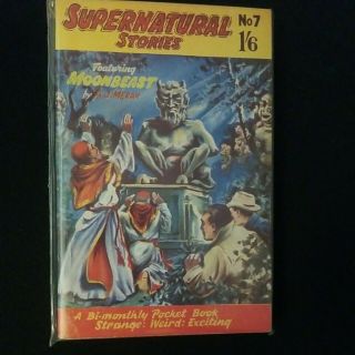 Supernatural Stories Badger Book Number 7 Moonbeast By A.  J.  Merak 1955