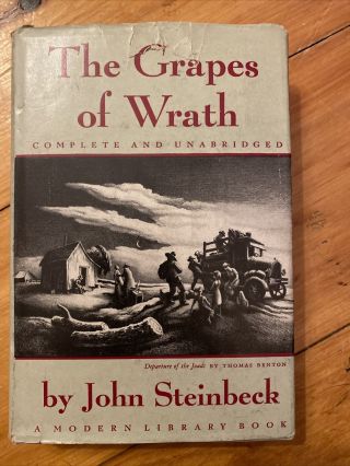 The Grapes Of Wrath John Steinbeck 1939 First Edition Hardcover Modern Library