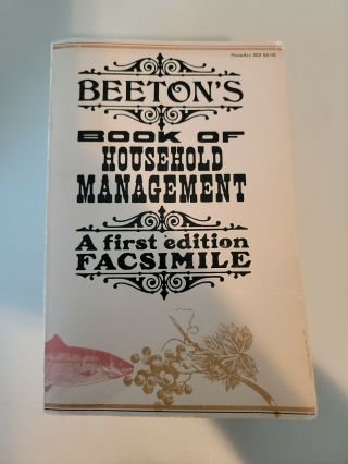 Mrs.  Beetons Book Of Household Management A First Edition Facsimile 1977