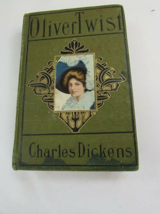Oliver Twist Book Charles Dickens Hc Antique Hurst 34571