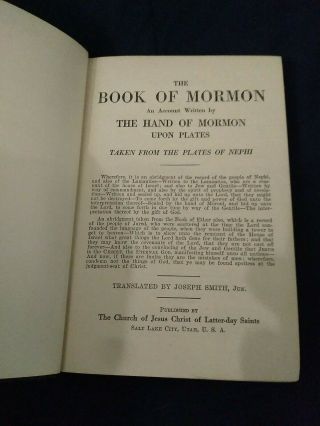 1920 The Book Of Mormon Heber J Grant Double Column Edition Joseph Smith