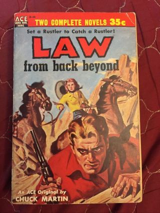 Law From Back Beyond By Martin & Vengeance V Ace Double D 46,  Western Vintage Pb