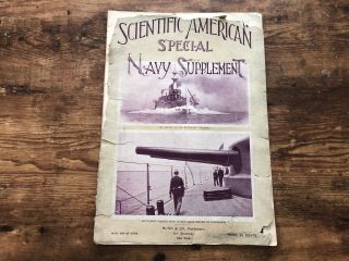 Vintage Scientific American 1898 Naval Supplement Battleship Oregon Indiana