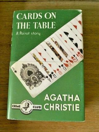 Agatha Christie Cards On The Table Facsimile British 1st Ed Belly Band Poirot