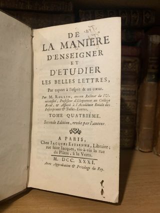 1731 On The Manner To Teach And Study