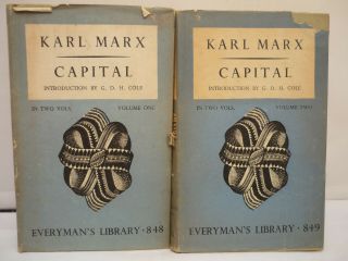 Capital By Karl Marx - 2 Volumes Hb Dj 1946
