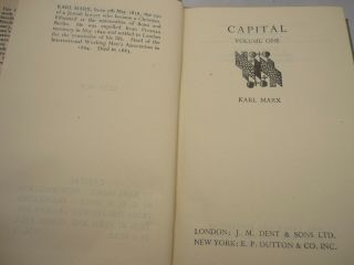 Capital by Karl Marx - 2 Volumes HB DJ 1946 3