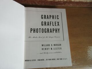 Old GRAPHIC GRAFLEX PHOTOGRAPHY Book LIGHTING COLOR PRINTING CAMERA LENS FILTER 3