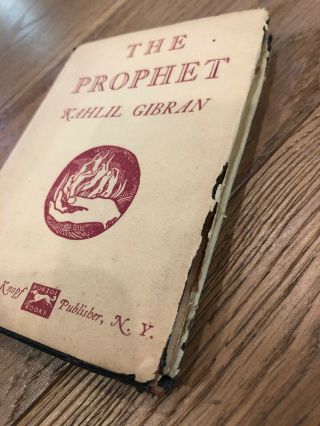 1944 Pocket Edition - THE PROPHET by Kahlil Gibran - Hardcover,  20th Printing 3