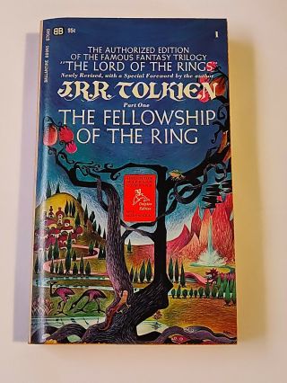 J R R Tolkien Ballentine Fellowship Of The Ring Sixth Printing Lord Of The Rings