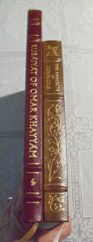 Easton Press Two Books: Rubaiyat Of Omar Khayyam,  Analects Of Confucius Leather