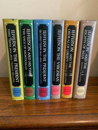 President Thomas Jefferson By Dumas Malone - Little Brown Books 6 Volumes - Rare