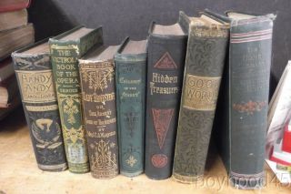 Group Of 7 Vintage And Antique Books - Literature,  Entertainment,  Self - Help