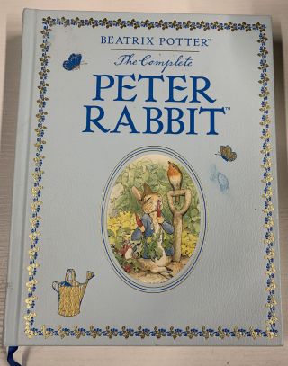 The Complete Peter Rabbit By Beatrix Potter Hardcover Blue Leather - Bound.