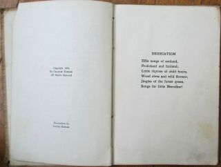 Charles Keeler,  ' ELFIN SONGS OF SUNLAND ' 1904 Berkeley,  CA Sign of Live Oak Book 3