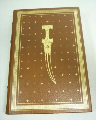 The Haj By Leon Uris Signed First Edition Leather Bound Book Franklin 21g053
